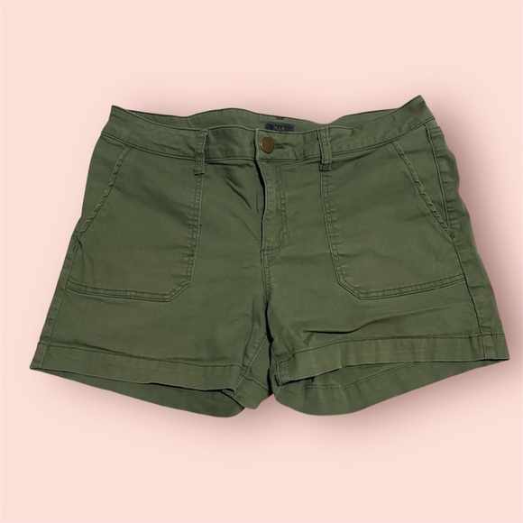 Mix Green Cargo Shorts Casual Cotton Blend - Picture 1 of 3